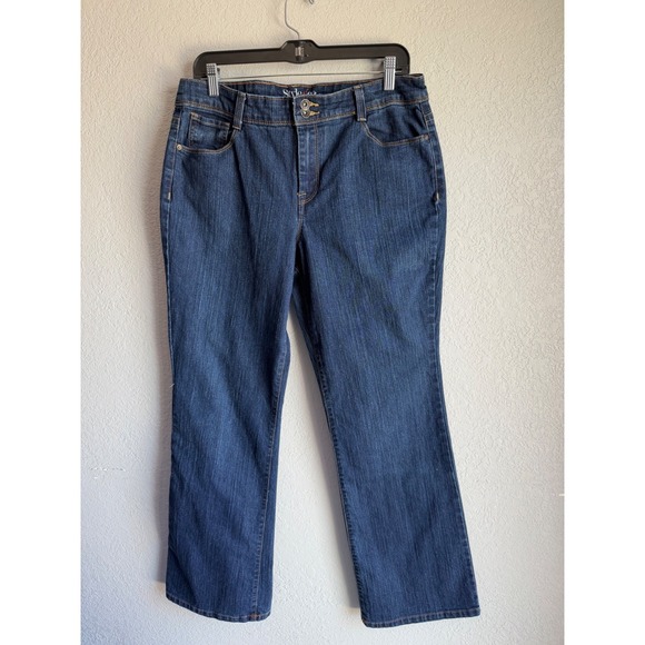 Style & Co. Denim - Style & Co Womens Bootcut Jeans Size 14 Dark Wash Blue Stretch Denim Mid Rise
